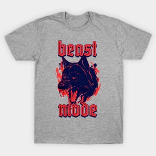 Beast Mode Gym Motivation Red T-Shirt